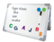 Flipside Products 16” x 20” Magnetic Double-Sided Desktop Easel, Bright White Dry Erase Easel for Office, Home, and Classroom, Aluminum Frame, Magnets and Dry Erase Marker w/ Magnetic Eraser Cap